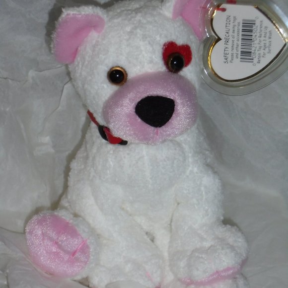 2001 TY BEANIE BABIES, CUPID, BOXER DOG(VALENTINES), DISCONTINUED, STORED NEW!!! - Picture 1 of 12